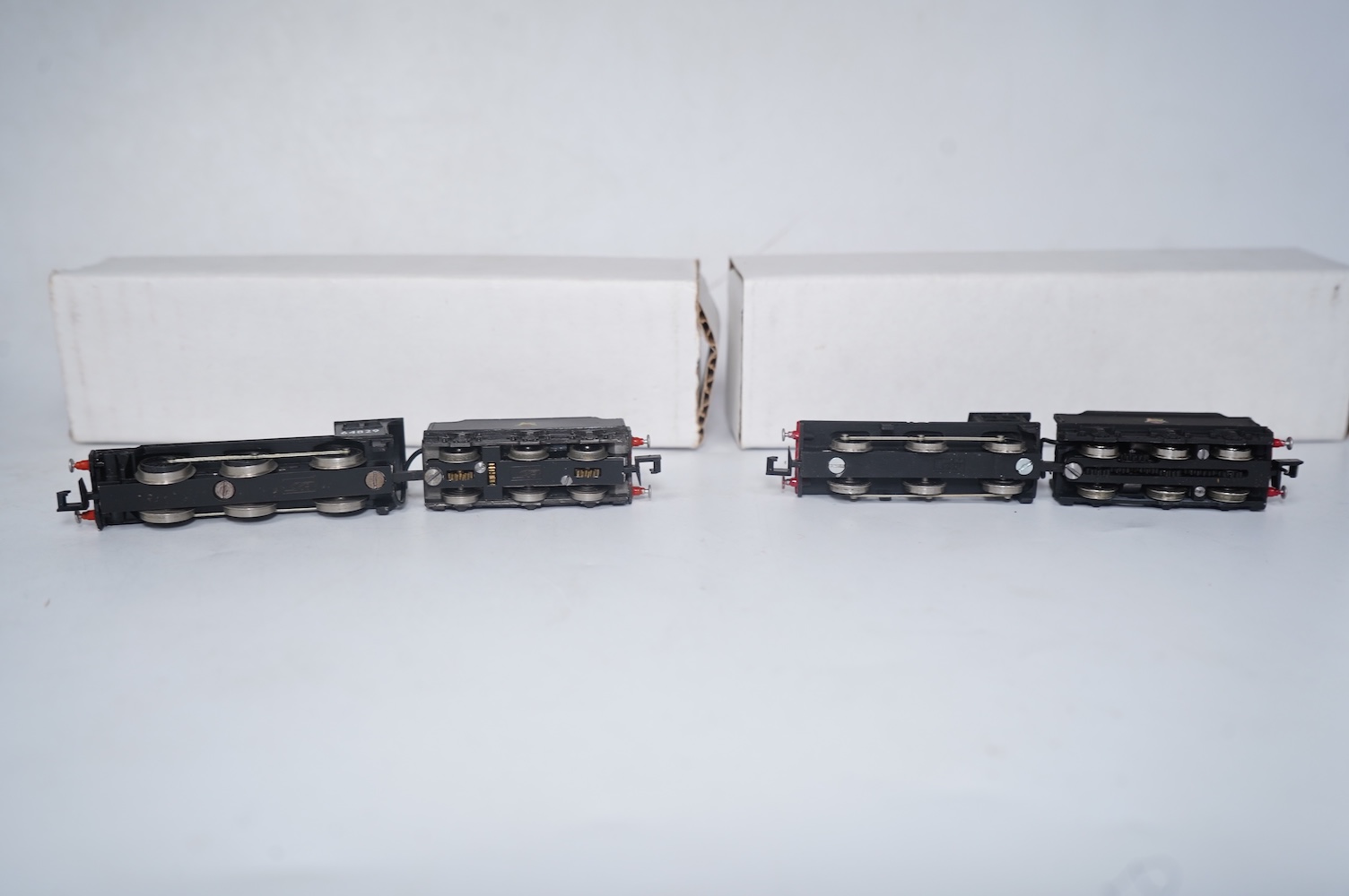 Two boxed Union Mills Models N gauge railway BR locomotives; a Class J39, 64829, and a Class J25, 65685. Condition - good.